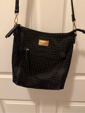 Tommy Hilfiger Black Monogram Crossbody Bag